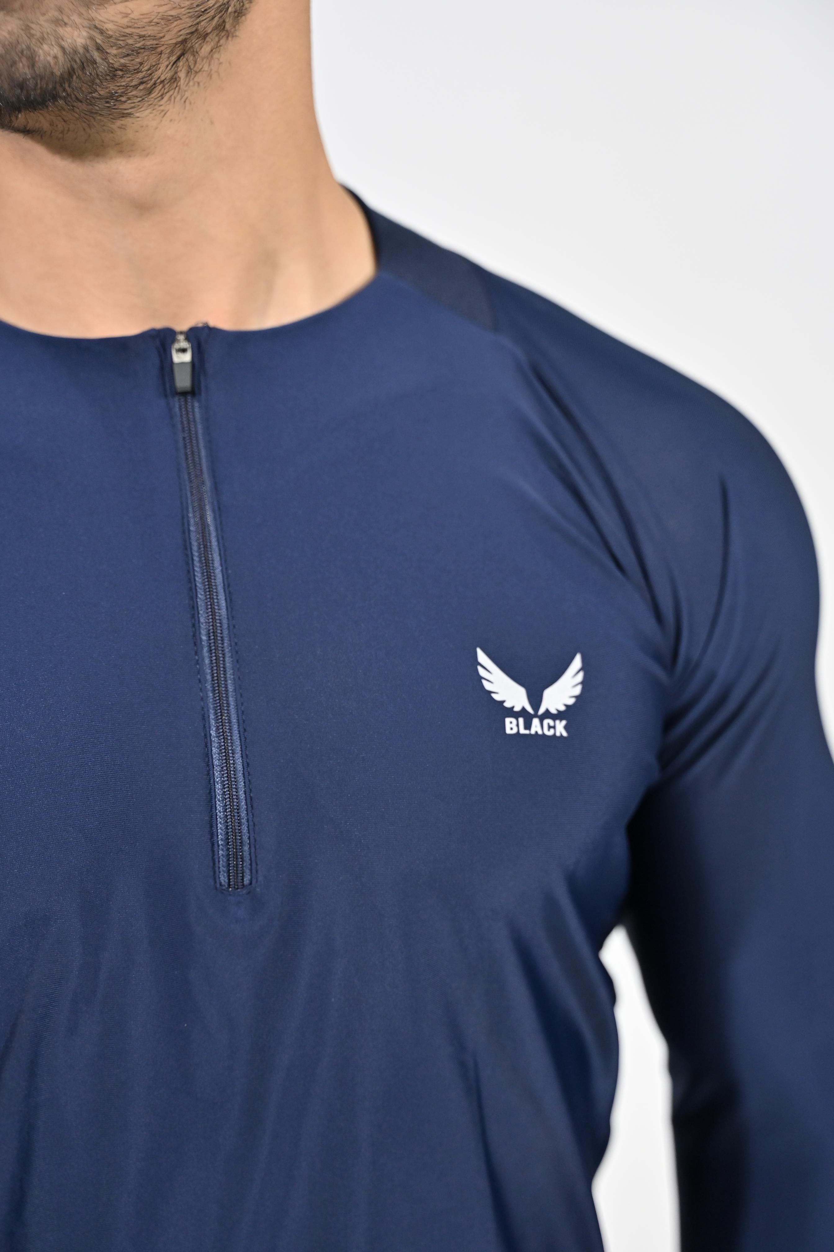 APEX MOCK NECK BLUE