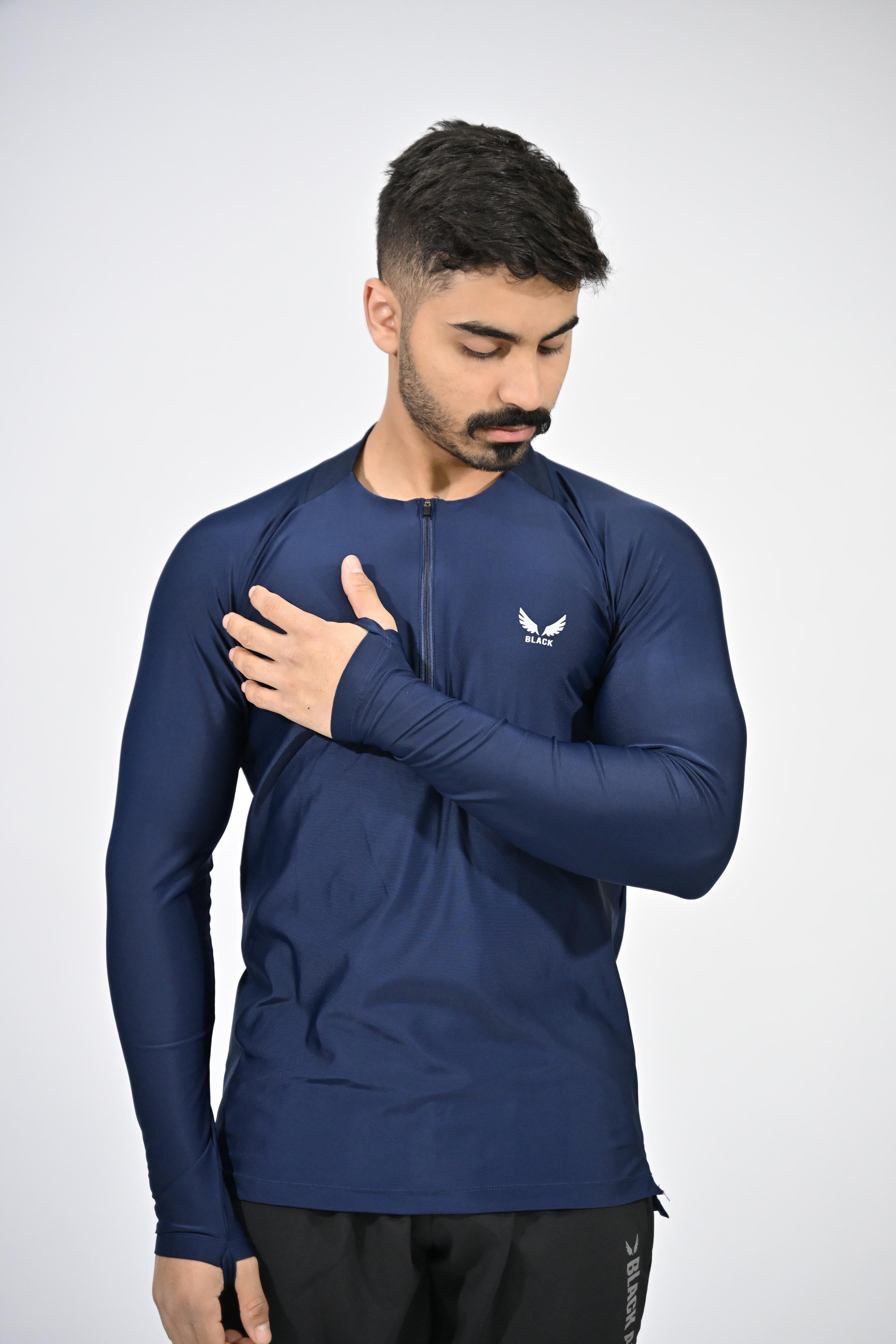 APEX MOCK NECK BLUE