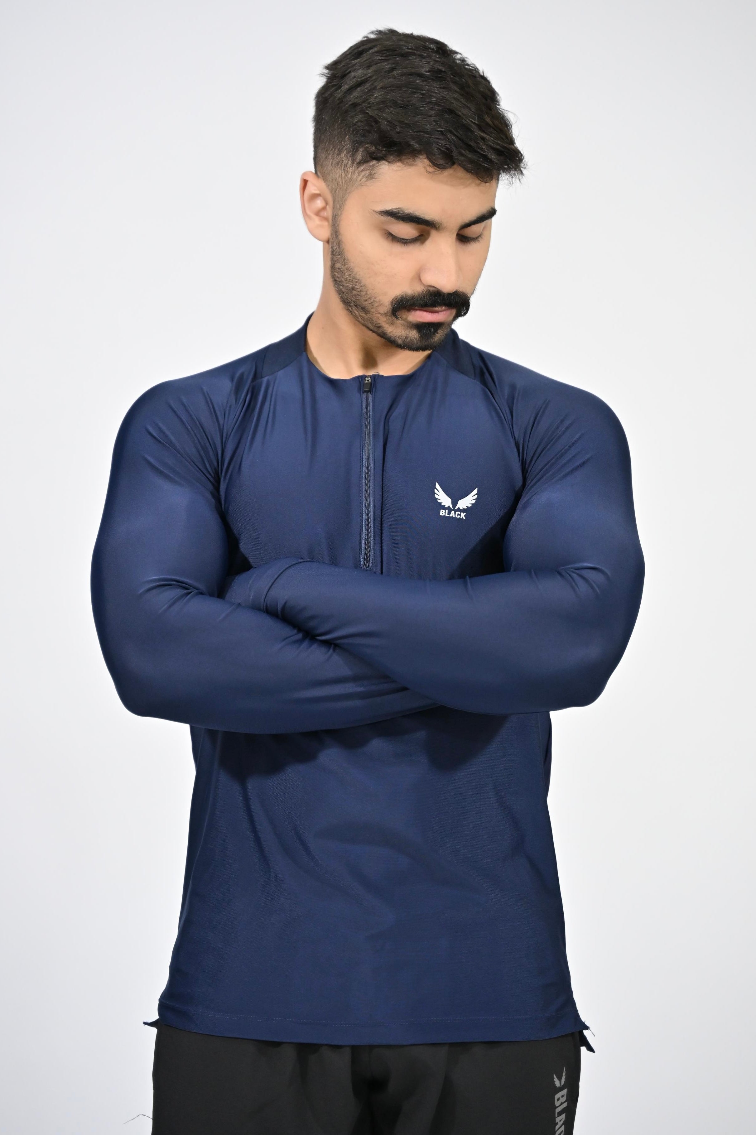 APEX MOCK NECK BLUE
