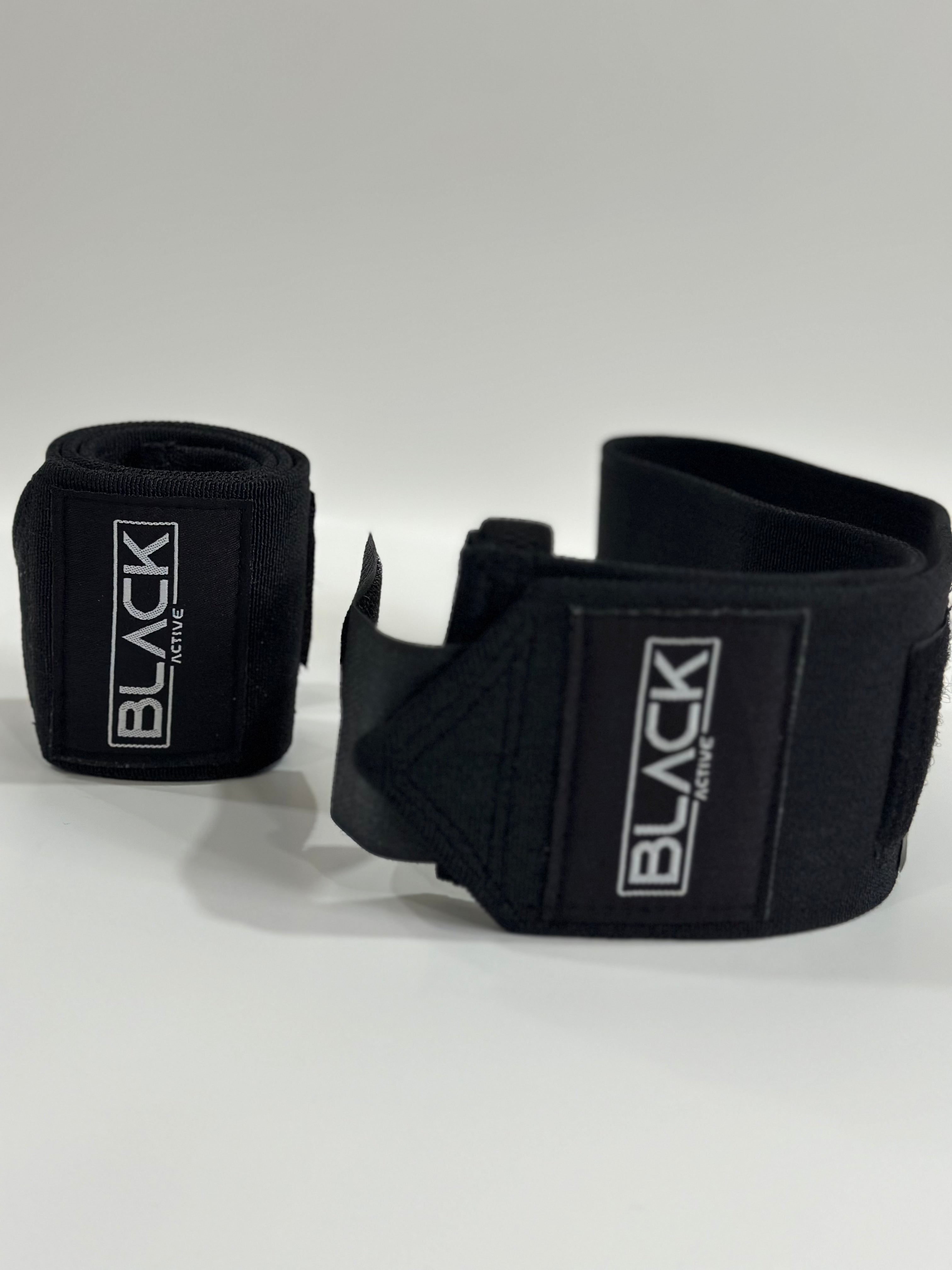 STRONGMAN BLACK WRIST WRAPS