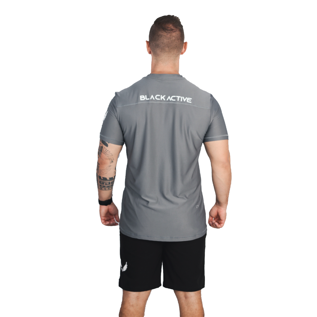 ARMOR SHIRT GREY (DRI FIT) - Black Active Fitness