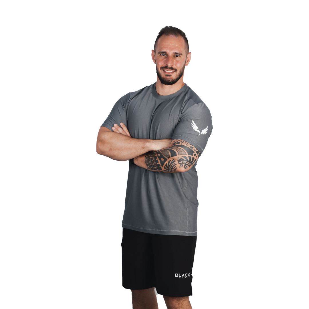 ARMOR SHIRT GREY (DRI FIT) - Black Active Fitness
