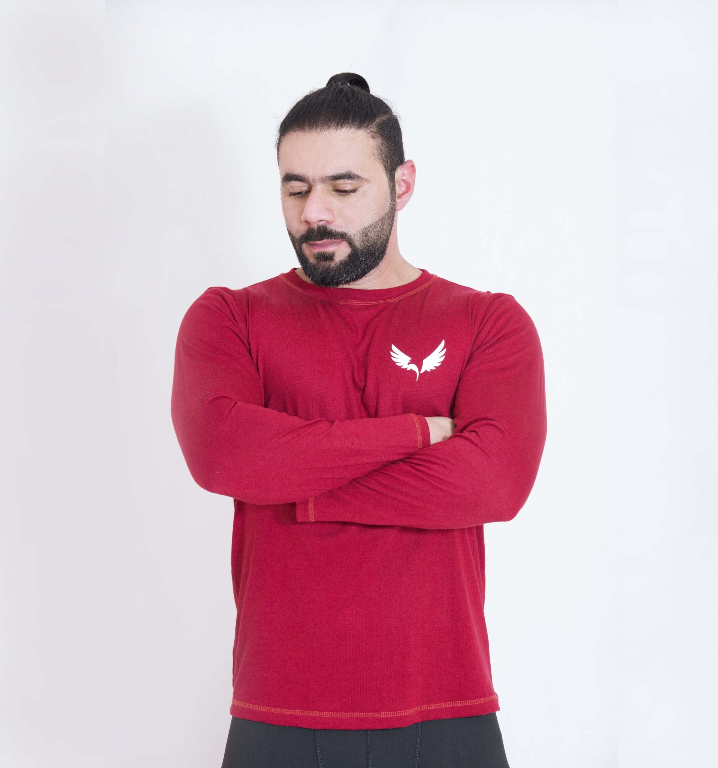ARMOUR TEE LONG SLEEVE RED - Black Active Fitness