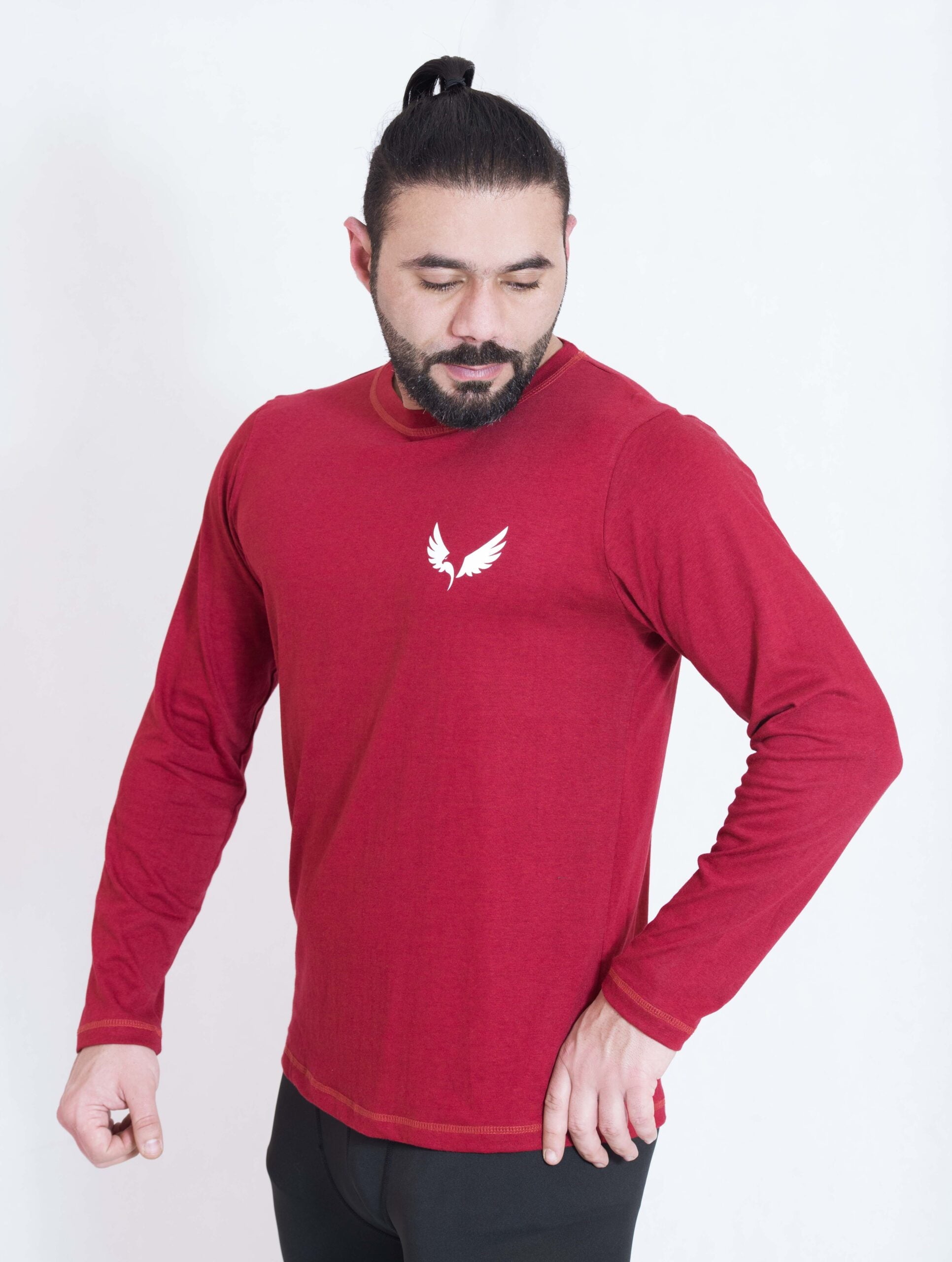 ARMOUR TEE LONG SLEEVE RED - Black Active Fitness