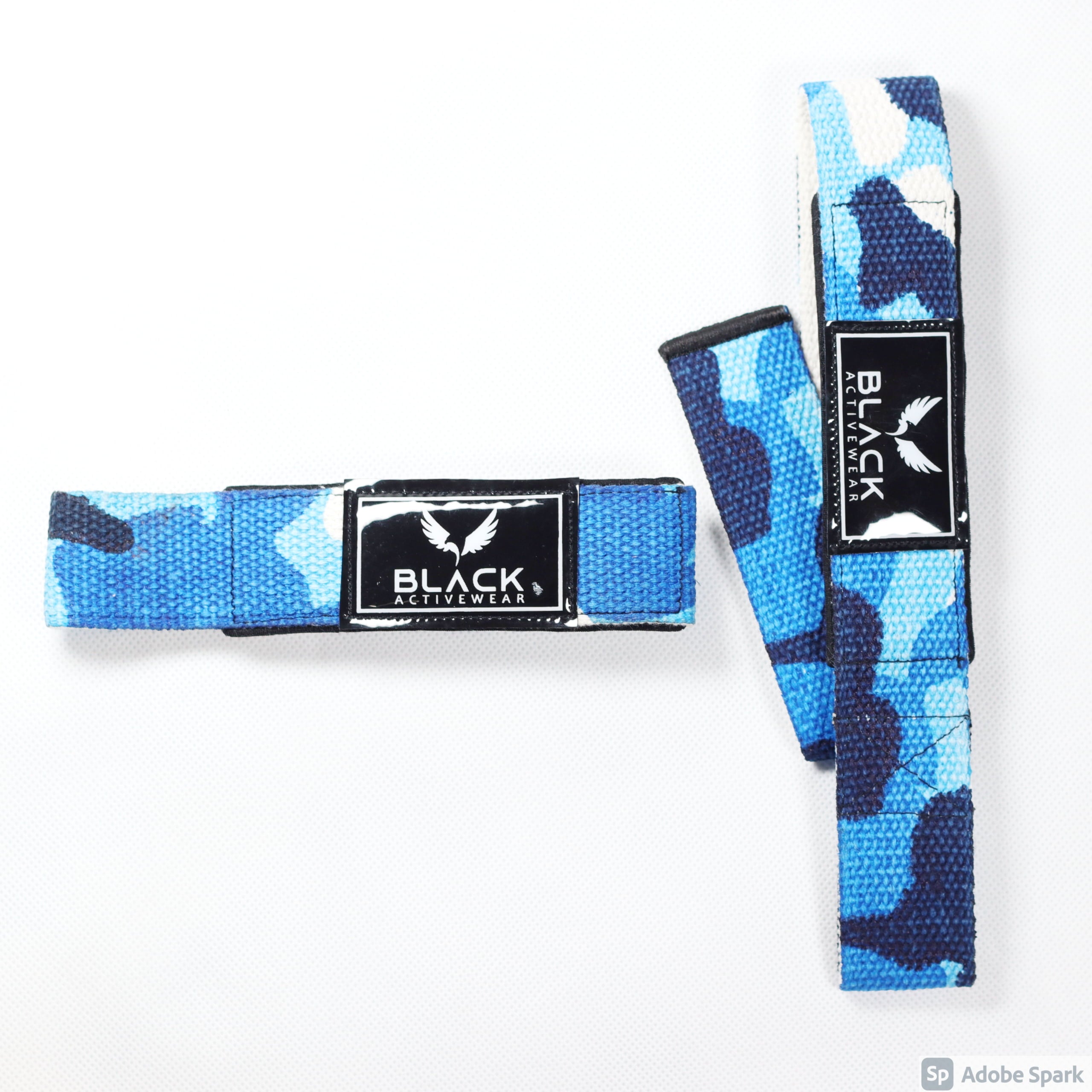 LIFTING STRAPS BLUE CAMOUFLAGE - Black Active Fitness