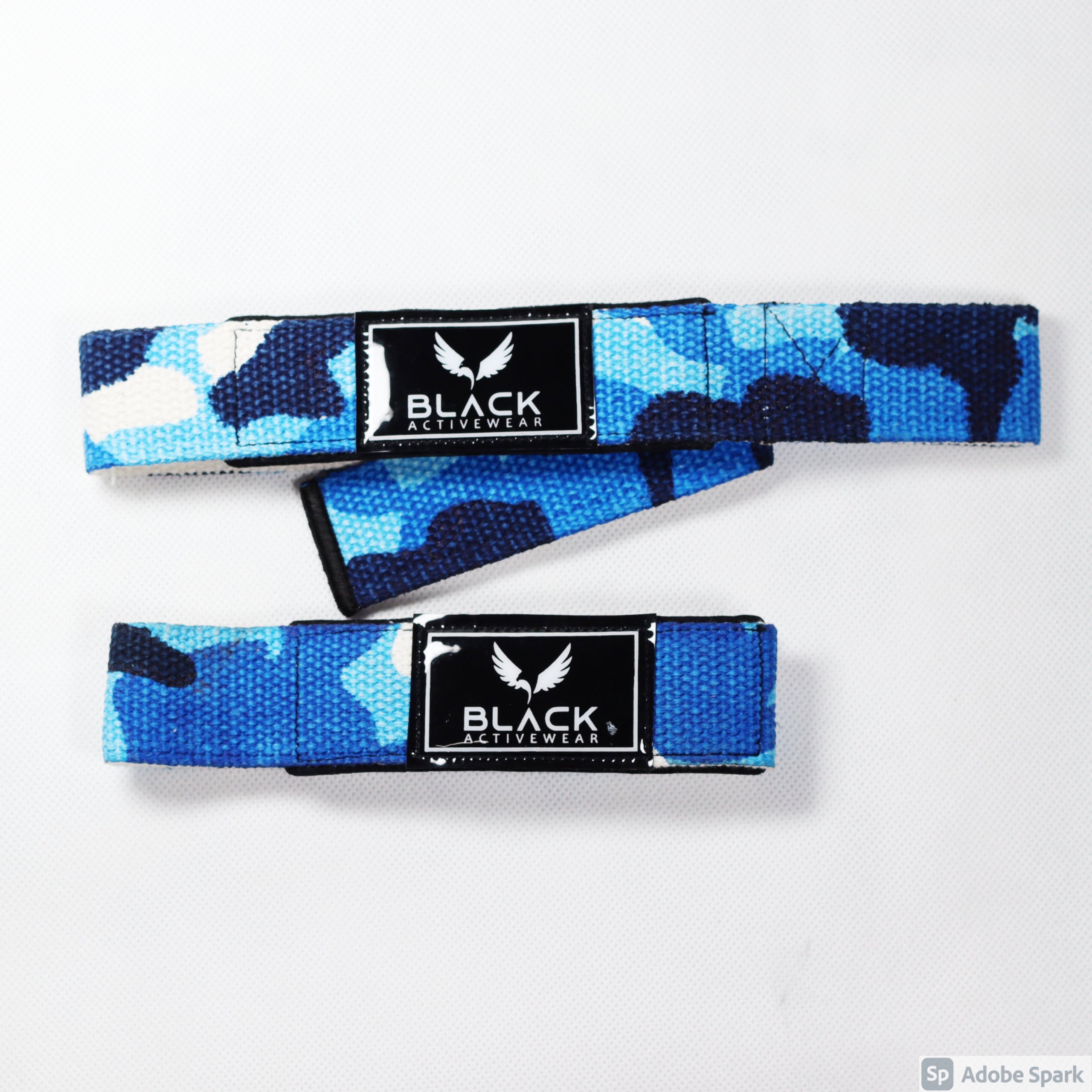 LIFTING STRAPS BLUE CAMOUFLAGE - Black Active Fitness