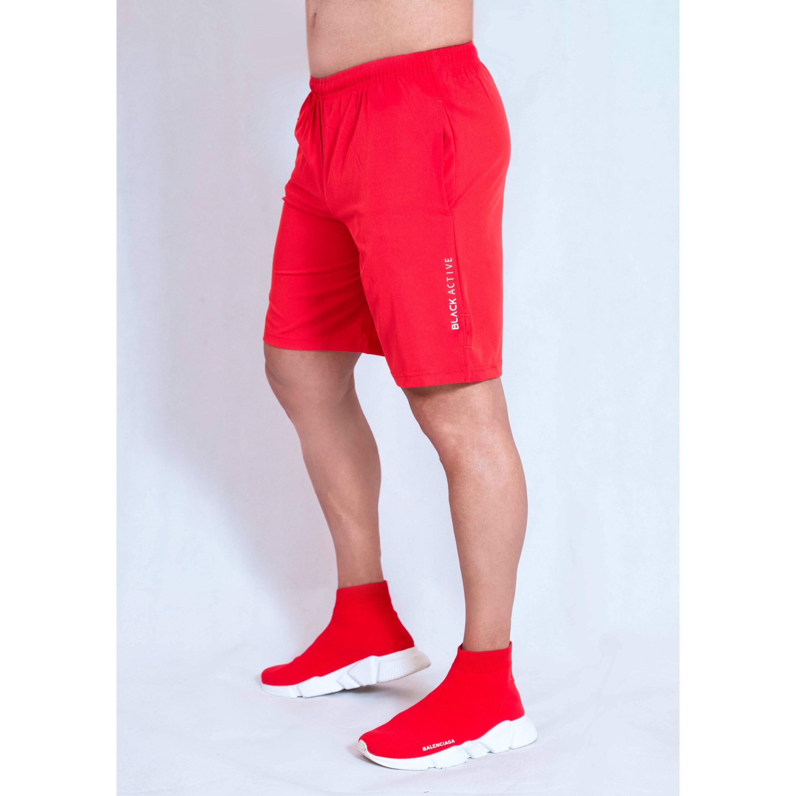 DRI-FIT TRAINING SHORTS RED - Black Active Fitness