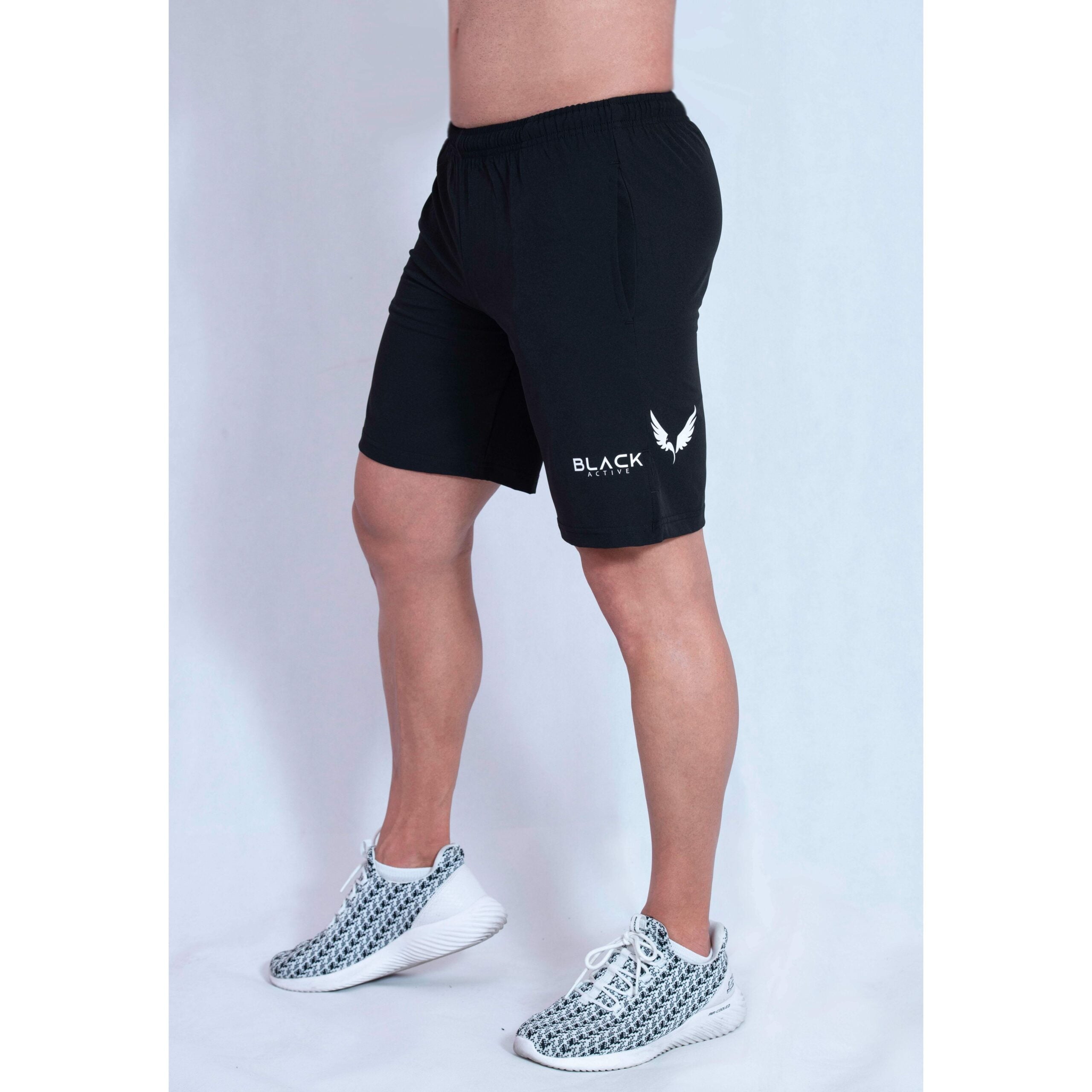 BLACK ACTIVE BLUE BOXING SHORTS - Black Active Fitness