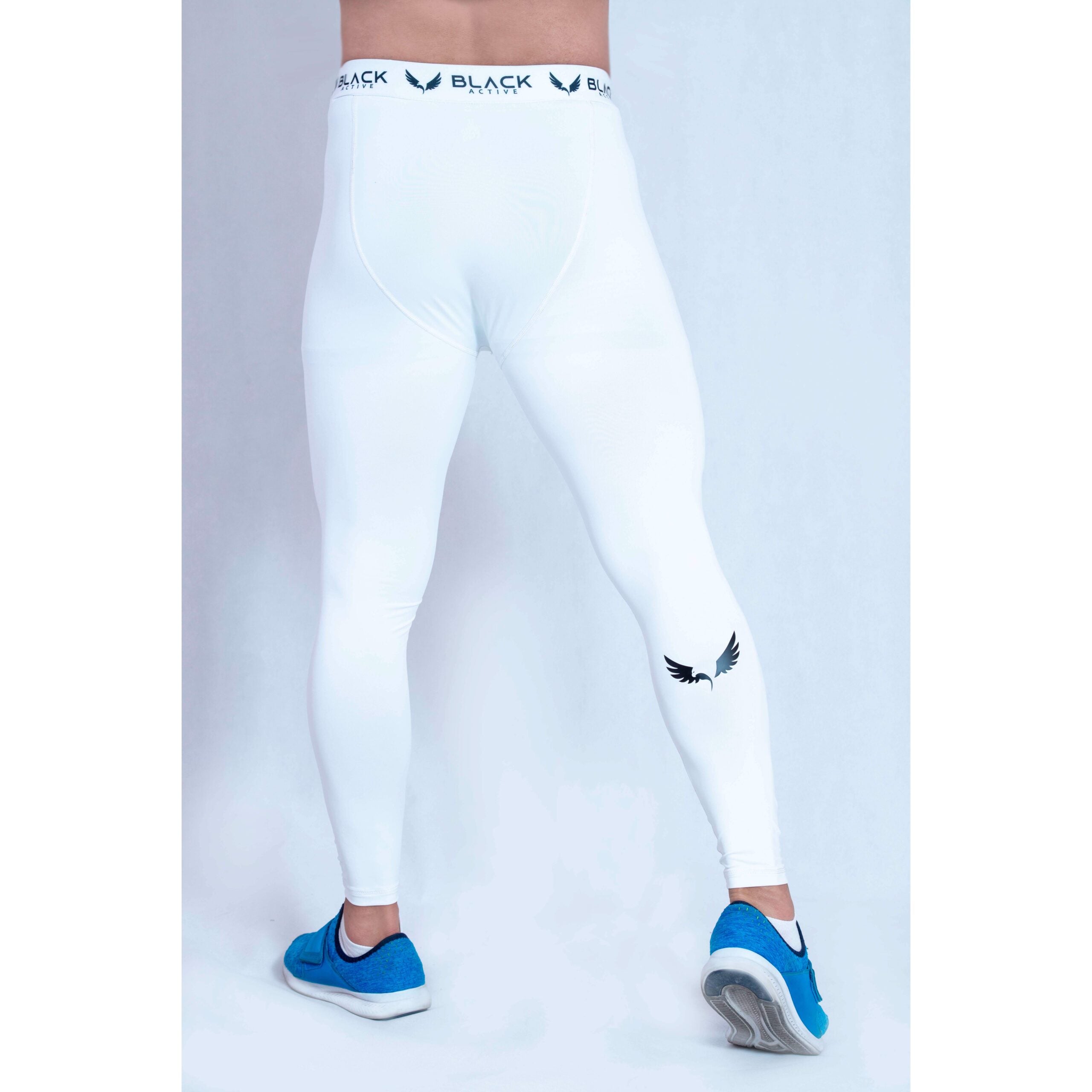 White Compression Pants - Black Active Fitness