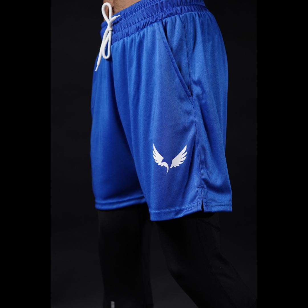 BLACK ACTIVE BLUE BOXING SHORTS - Black Active Fitness