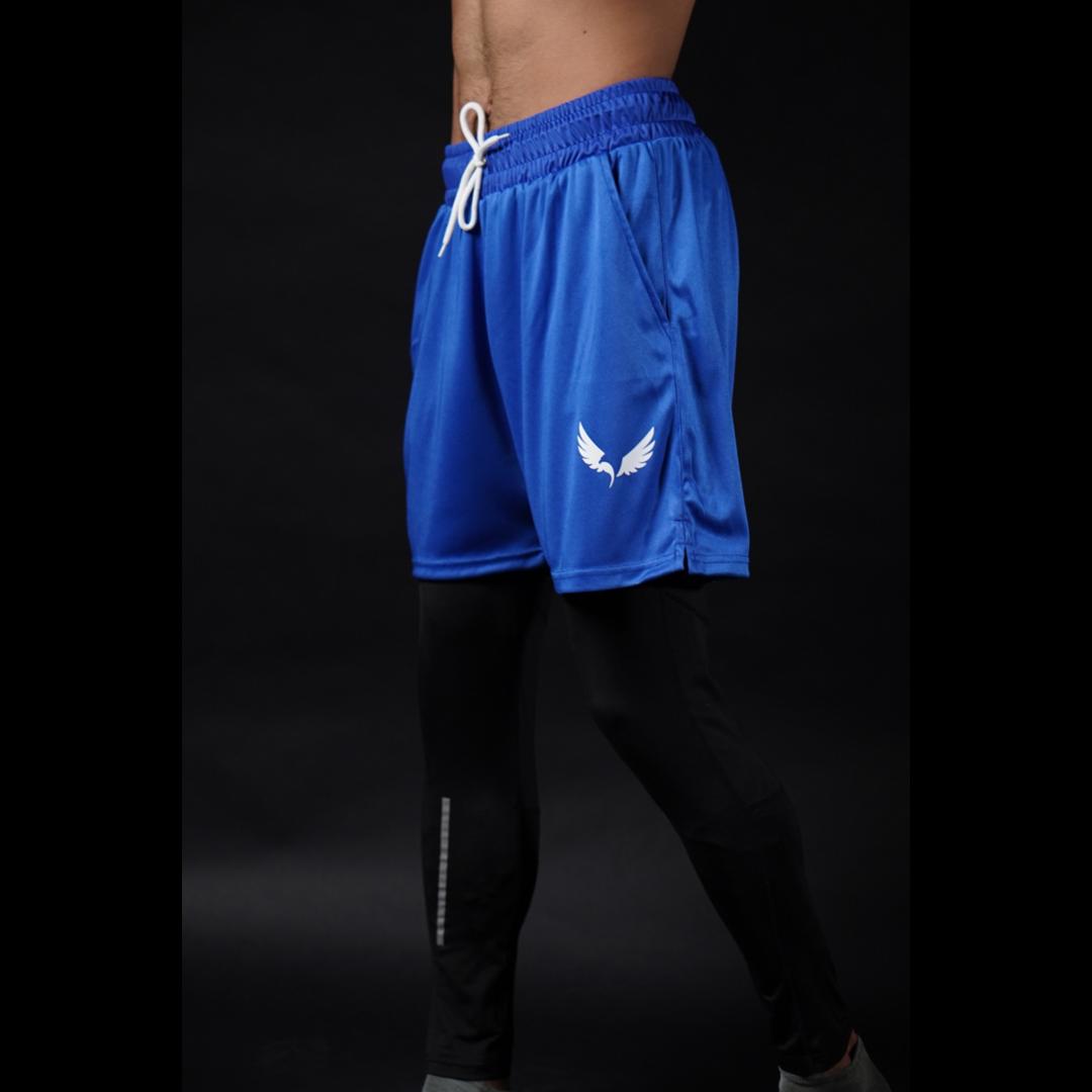 BLACK ACTIVE BLUE BOXING SHORTS - Black Active Fitness