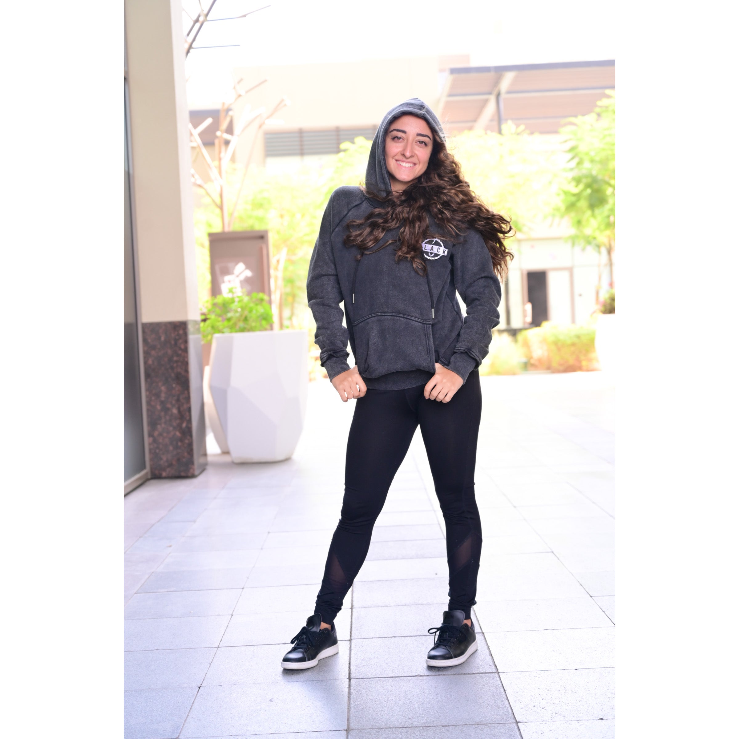 Distressed Acid-wash Hoodie