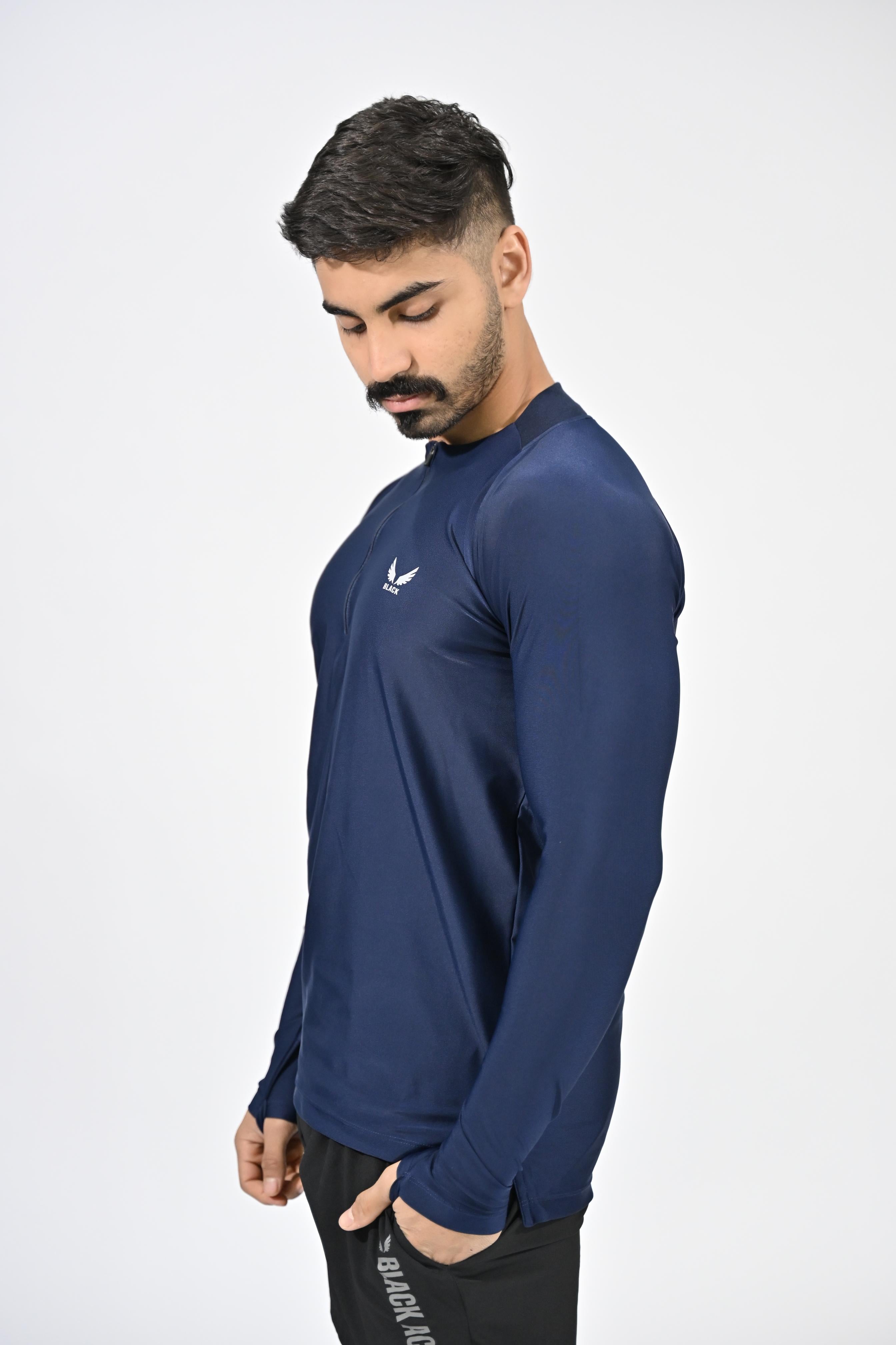 APEX MOCK NECK BLUE