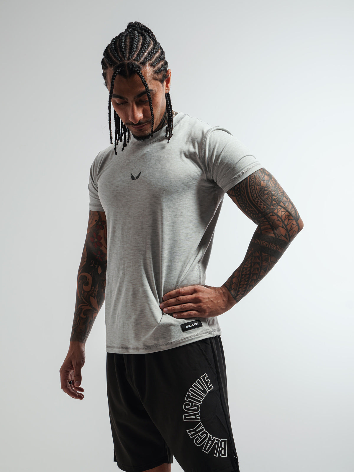 Sculpt Tee L Grey