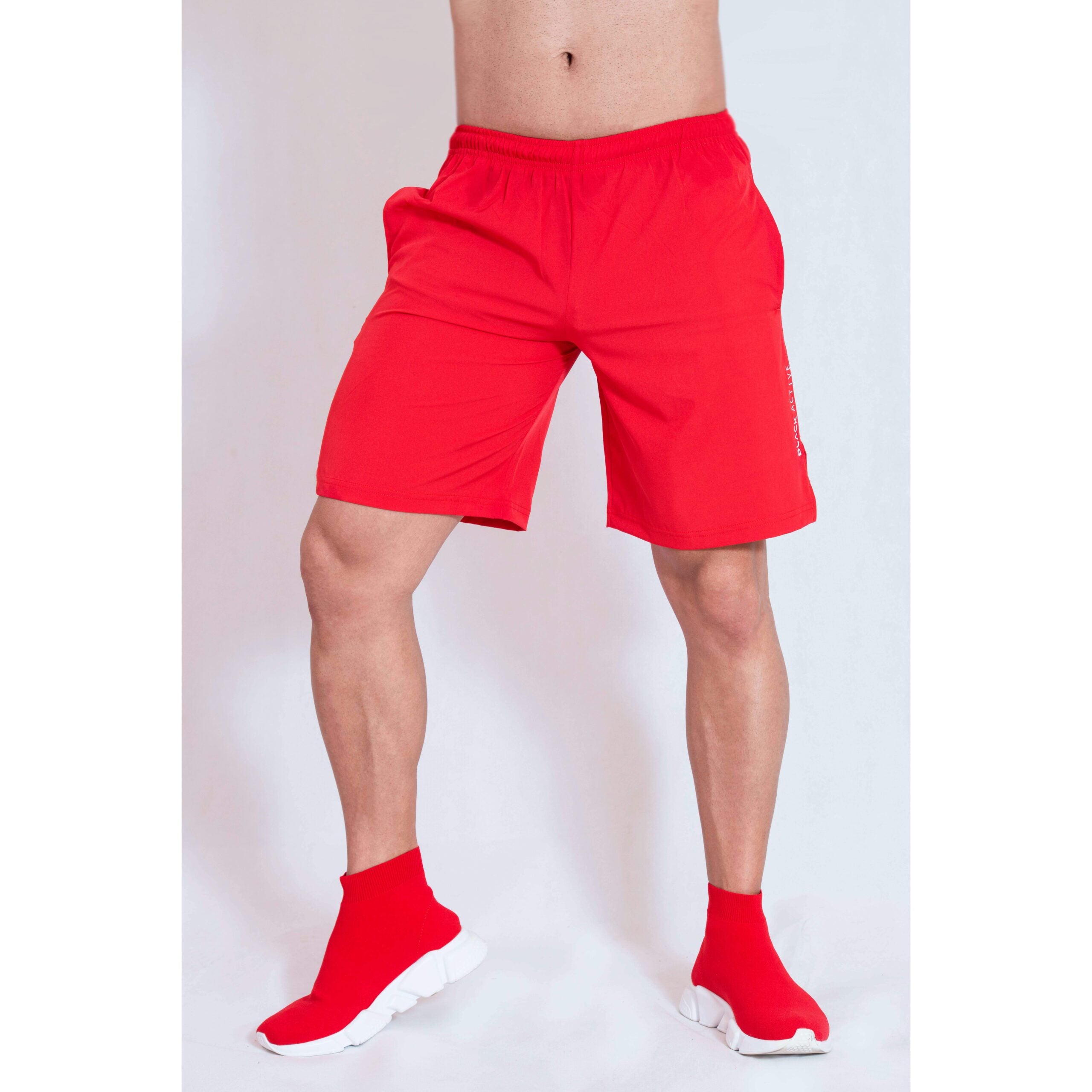 DRI-FIT TRAINING SHORTS RED - Black Active Fitness